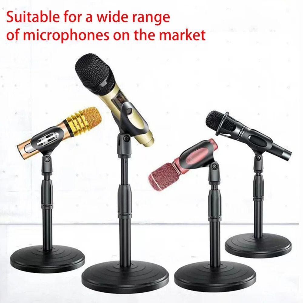 360° Rotating Recording Microphone Holder Sturdy Foldable Microphone Clip Desk Mount