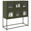 VidaXL Olive Green Buffet 100.5x39x107 Cm Cold-Rolled Steel 853426