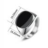 Jiayiqi Men's Ring Punk Rock Smooth 316L Stainless Steel Signet Ring For Men Hip Hop Party Jewelry Wholesale Male Wedding Anel