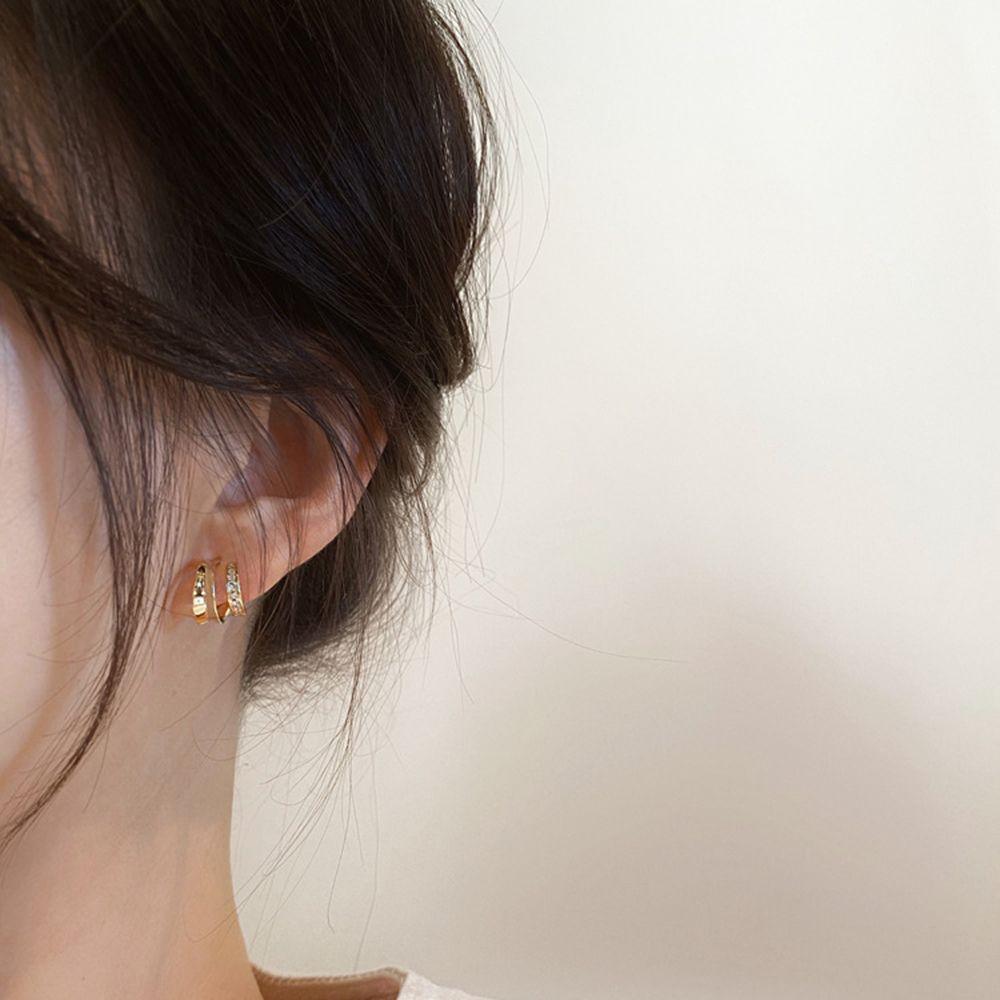 Двойной круг вечеринка подарок C-образные серьги серьги-гвоздики модные украшения корейский стиль серьги