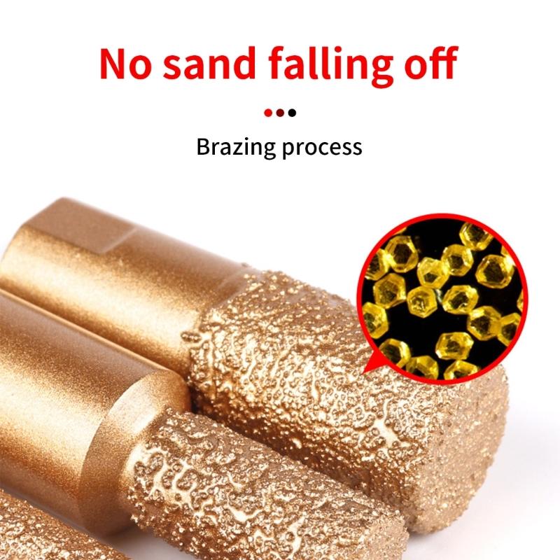 3 шт. Сверхпрочное сверло с резьбой M10 Инструмент для прорезания пазов в раковине для угловой шлифмашины Керамическая плитка Мрамор Прецизионная обработка