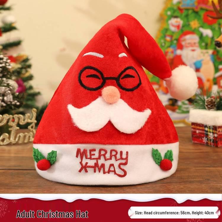 Толстая плюшевая шапка Санта-Клауса - Рождественский подарок для взрослых, мальчиков и девочек