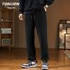 Мужские повседневные брюки прямого кроя из велюра TonLion