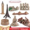 World Architecture Model Set: Great Wall, Temple of Heaven, Big Buddha, Clock Tower, Colosseum, Eiffel Tower, Pyramid