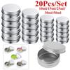 20Pcs Tin Cans Screw Top Round Metal Lip Balm Cream Tins Containers Balm Tin Storage Jar Containers10ML-50ML