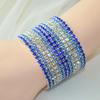 Super Flash Inlaid Bright Crystal Bracelet Rhinestone Multi-Layer Wide Elastic String Ornament
