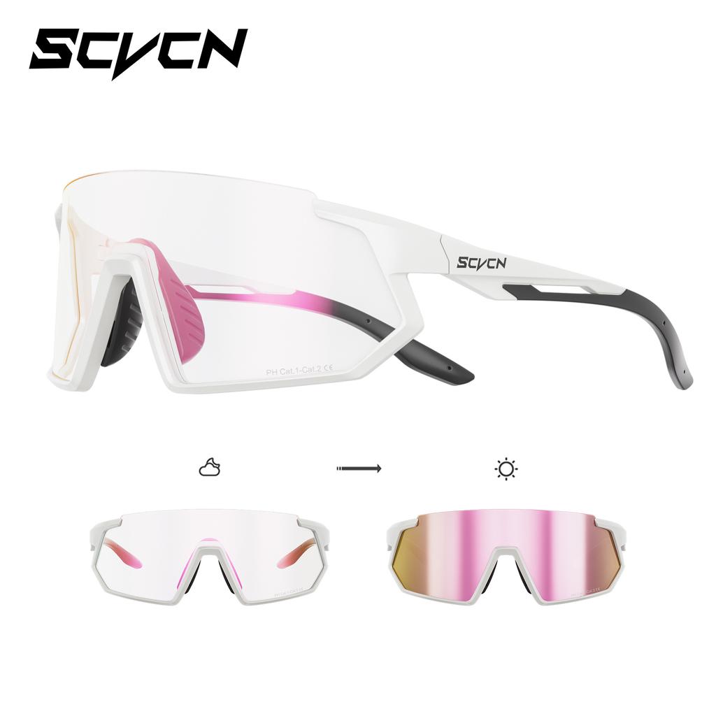 SCVCN Saiwein color-changing cycling glasses for road bikes, outdoor running, mountaineering, professional sports windproof goggles