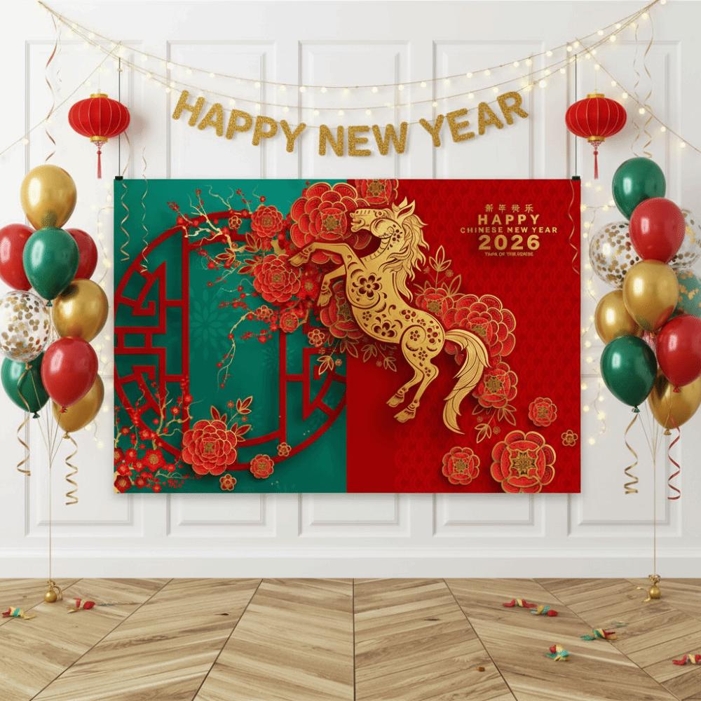Новый стиль украшение для вечеринки красный золото фотофон традиционный фон трансграничный