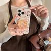 Оранжевый чехол-подставка с магнитным креплением KT «Кленовый лист» для iPhone 17, 16 Pro Max, 15, 14 - Коллекция «Осень/Зима»