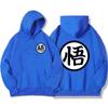 Японский аниме Db персонажи Wu Print Streetwear Мужская повседневная толстовка с капюшоном большого размера с круглым вырезом Модный пуловер Свободный карман Уличная мужская толстовка с капюшоном