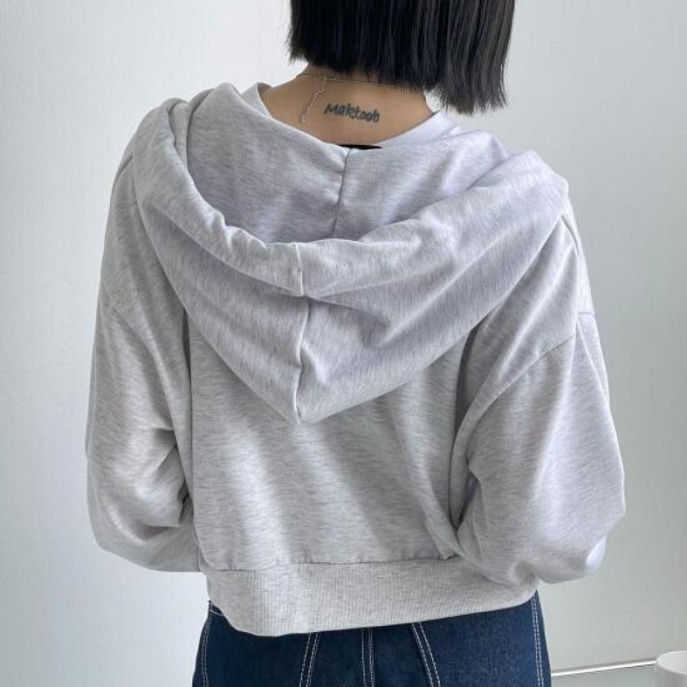 New Arrivals Open Run Women Kangaroo Pocket Hooded Zip Up