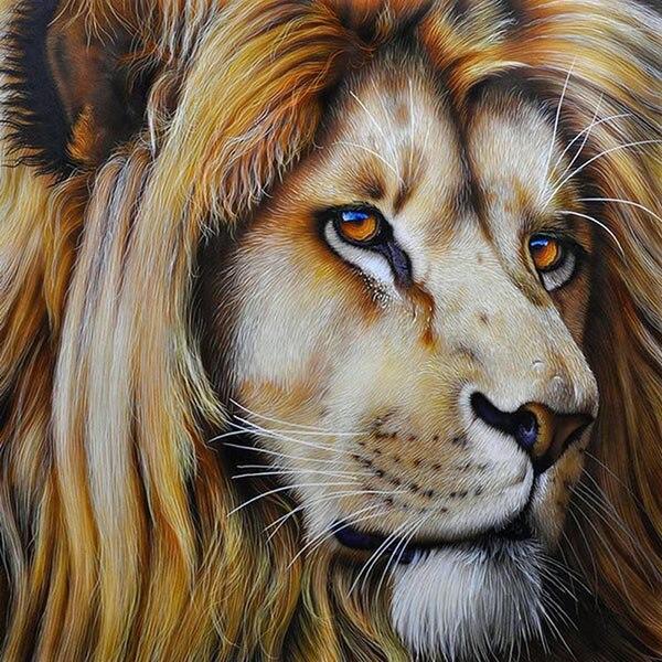 17 Style Full Round Drill Diamond Mosaic Lion Animals Diamond Painting Cross Stitch Wild Animal 5D DIY Diamond Embroidery Decor