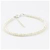 [R4523] - Silver Bracelet 'Biwa' White - 18 Cm 4 Mm
