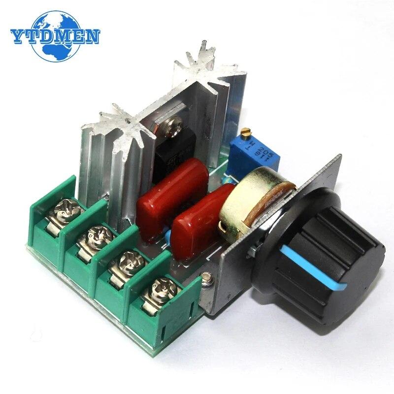 AC 220 В 2000 Вт SCR регулятор напряжения диммер регулятор скорости двигателя термостат высокая мощность электронный модуль регулятора напряжения