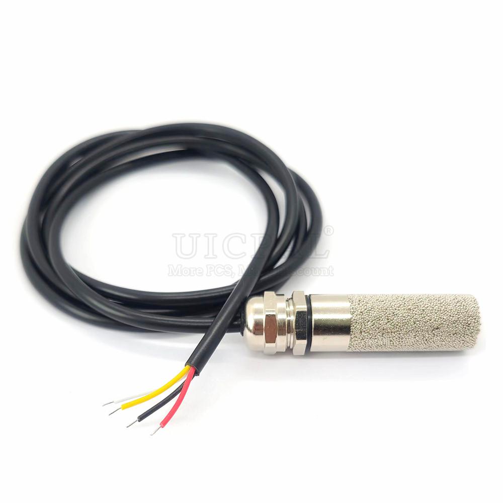 SHT40 SHTC3 SHT20 SHT30 Temperature Humidity Sensor I2C Output Probe Cable Metal Head Digital Capacitance Sensors 1M Length Replacement Sensors2