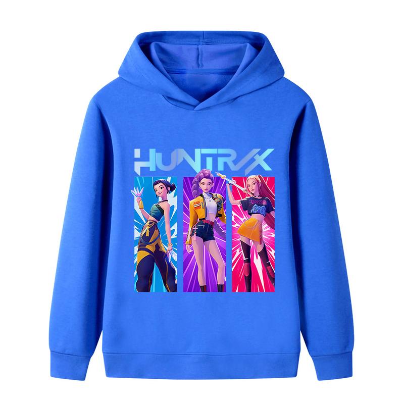Children's Anime Costume Kpop Devil Hunter Casual Fashion Autumn and Winter Girls' Sportswear Hooded Sweatshirt