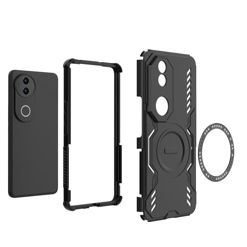 Ударопрочный бронированный чехол для Vivo V50 Магнитная адсорбция Беспроводная зарядка Back Cove Vivo V50 V50e Чехол для Vivo V50 Чехол 6,77 дюйма