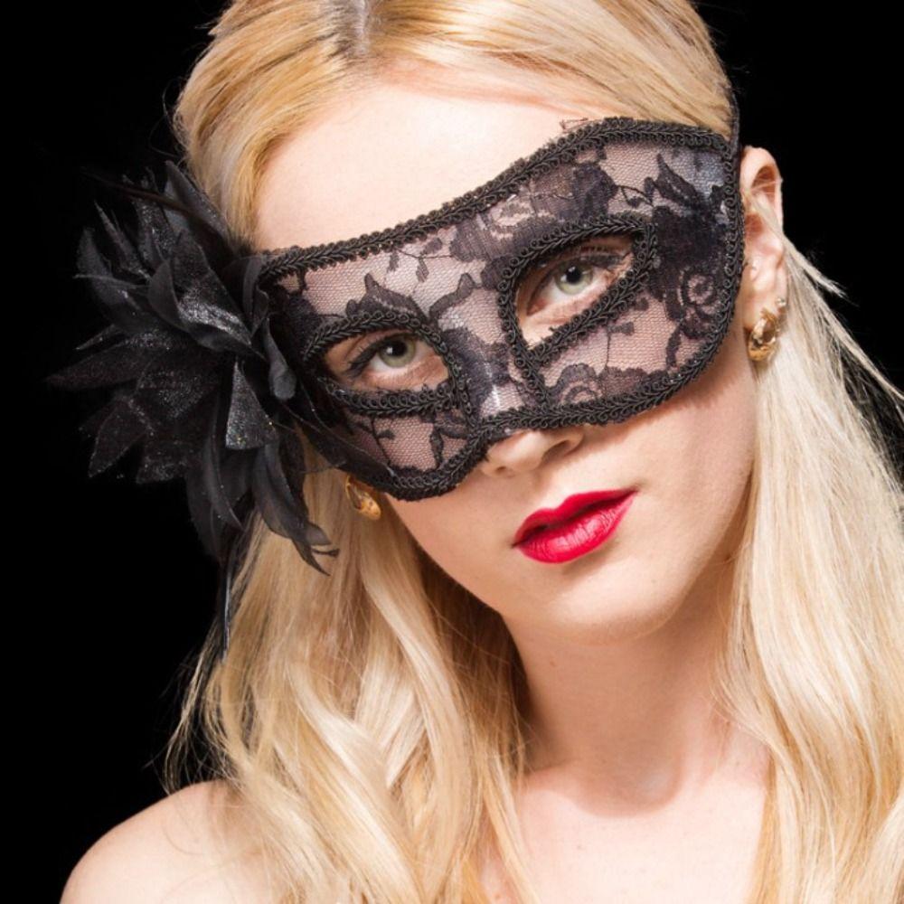 Женская марлевая кружевная маска с цветочным узором, реквизит для шоу, маска для глаз на Хэллоуин 2024, повязка на пол-лица для взрослых