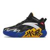 Kids Cement Krypton Comfortable Mesh Non-Slip Breathable Low-Top Basketball Shoes Kids Basketball Shoes Black Blue A312411108H-2