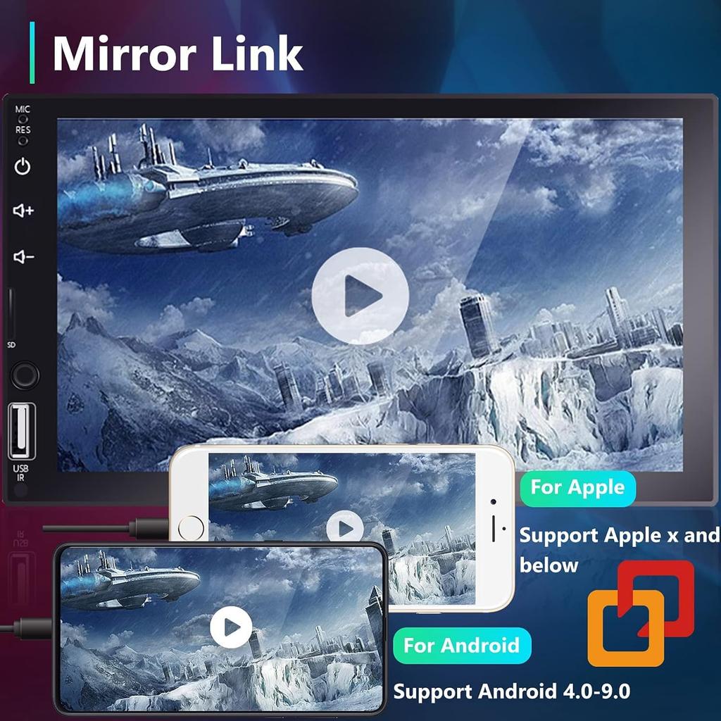 Car Audio 2 Din Car Stereo CarPlay Android Hodozzy Chip Car Stereo Bluetooth HD Touchscreen Car Radio Double Din Car Audio Backup FM RCA Audio & Auto,