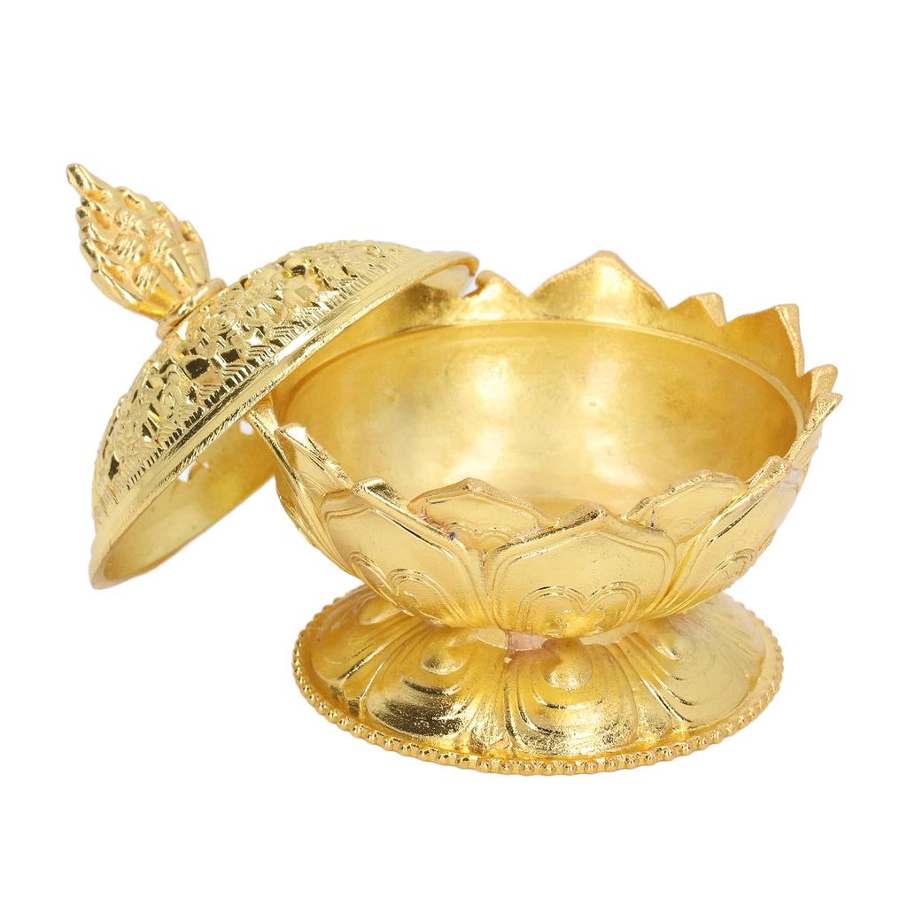 Винтажная подставка для благовоний в виде цветка из сплава для украшения дома, золото