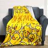 Duckthemed Design With Yellow Ducks And Field For Personalization Gift Personalized Blanket Customize Your Name Durable Comfort Great For Sofa Couch