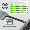 Cablecc 20 Гбит/с USB4 Плоский Тонкий FPC Кабель 20см, Кабель, 100Вт, 8K@60Гц, 5K@60Гц, USB4.0, Thunderbolt3/4,
