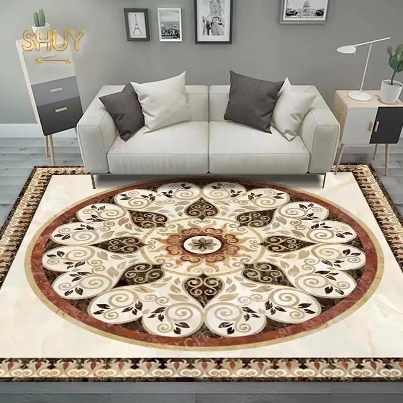 Золотой роскошный ковер для гостиной, дивана, украшения, большой площади, на заказ, высококачественные войлочные ковры 180x280, противоскользящий моющийся напольный коврик