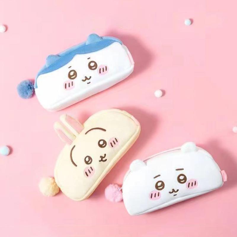 Kawaii Chiikawa плюшевый пенал Usagi канцелярская сумка портмоне косметичка школьные принадлежности сумка для хранения