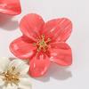 1 Pair Ear Studs Trendy Non-allergic Exquisite Elegant Double Layer Flower Design Women Earrings