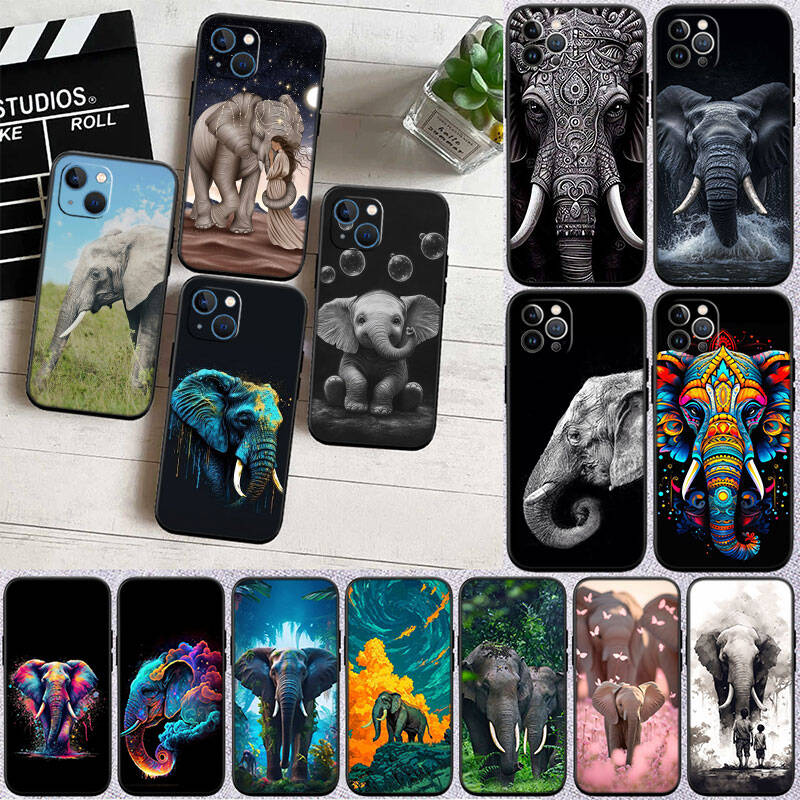 MH8 Animal Elephant Phone Shell for Samsung S20 S21 S22 S23 S24 FE Ultra Plus Lite S21S A55 A07 A17 F06 F16 M06 M16 M56 A36 A37 A57