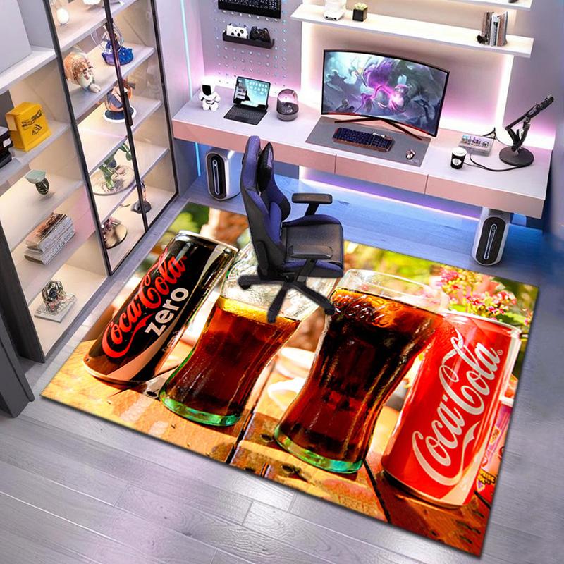 Рождественский подарок Хэллоуинская тематика напиток кола Coca Cola ковер подходит для гостиной и спальни коврики для дверей офис балкон декоративный ковер V18