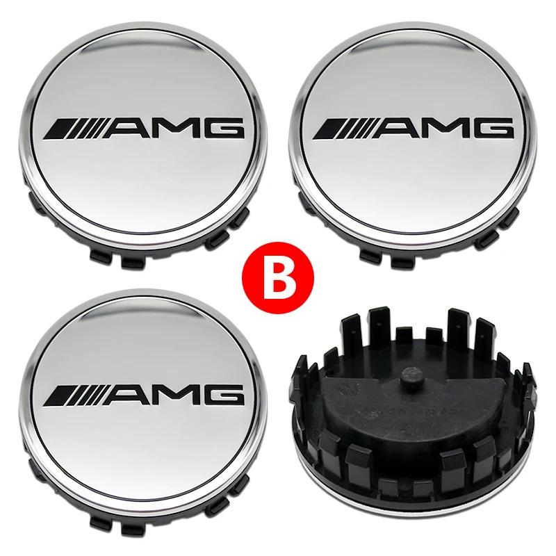 GZB4 75mm Wheel Center Hub Caps for Mercedes Benz AMG C E S Class GLE GLC GLS - Floating Magnetic Levitation Accessories W204 W205 W2