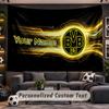 Wall Hanging Tapestry Custom NameBorussia Dortmund Pattern Personalized Printed Fabric Wall Decor