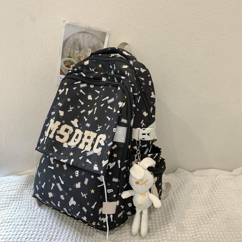 Schoolbag, Japanese style Instagram schoolbag, high attractiveness for girls, Korean Harajuku style, large capacity, lightweight versatile backpack,