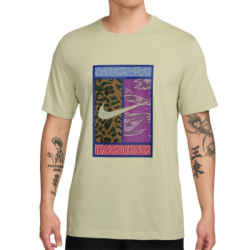 Nike Мужская футболка с коротким рукавом, свободного кроя, с принтом, Dri-Fit, с круглым вырезом, топ HV1715-371
