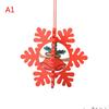 Wooden Christmas Tree Ornaments Hollow 3D Snowflake Bell Star Hanging Pendants For Home Xmas Holiday Party Decor Supplies