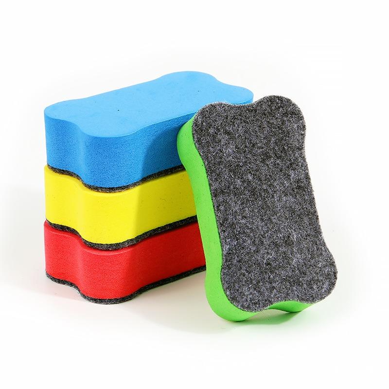 Small Bone Shaped Eva Felt Whiteboard Eraser For Kids Whiteboard Cleaning