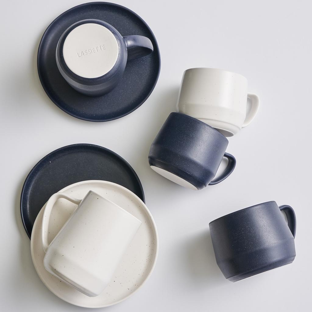 LASSIETTE ARI Керамическая кофейная чашка (270ml) Посуда Посудомоечная машина Духовка Безопасная Синий / Белый
