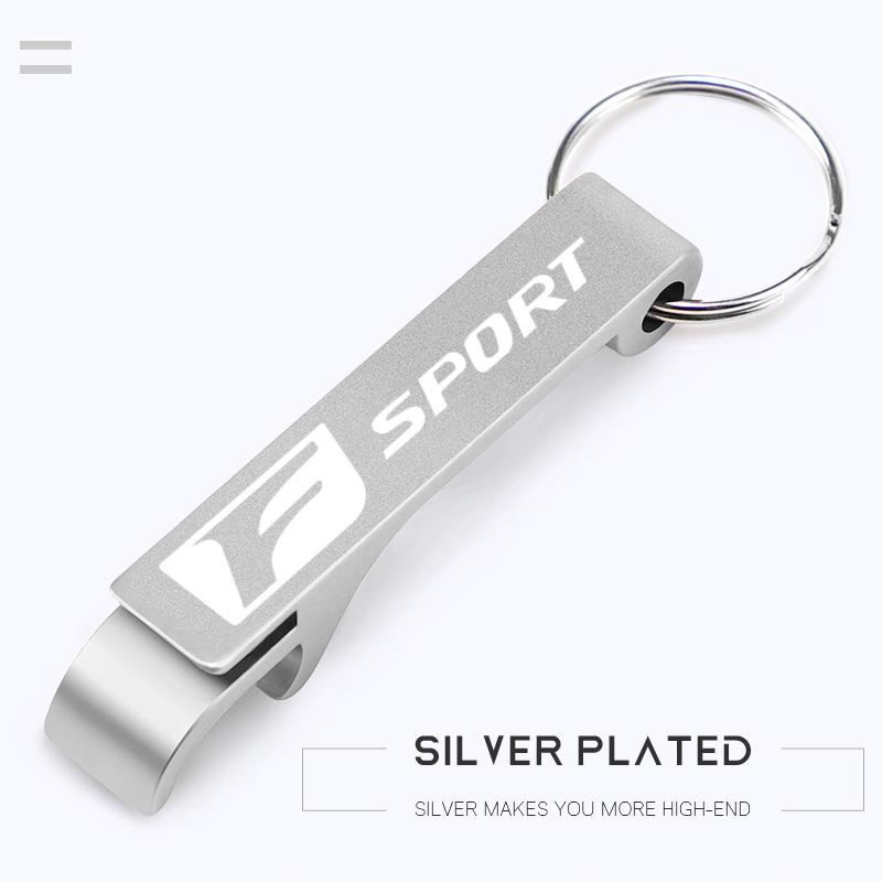 1Pcs Portable Beer Bottle Opener Car Logo Keychain Ring For Lexus FSPORT LBX NX RX 350h 450h ES UX 300e GS GX IS LS LX CT LC RC TR4
