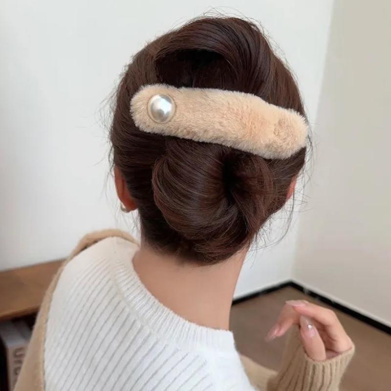 Плюшевая заколка-уточка, красная заколка для хвоста, заколки для волос для женщин, симпатичная праздничная корейская заколка для волос, аксессуары для волос