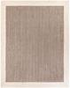 Aizza Trends Indian Handmade Braided White Border with Inner Gray Natural Jute Area Rug- Floor Carpet