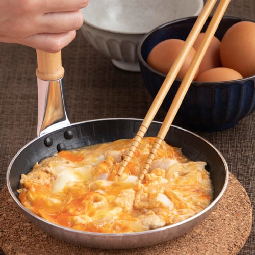 Endo Shoji Commercial-Grade Oyako Nabe (Pot) with Select Handle, Aluminum Body and Natural Wood Handle, AOY24