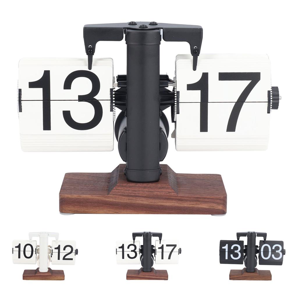 Ретро-часы с откидной крышкой, стильный минималистский стиль, небольшой баланс, 24 часа, автоматический перелистыватель страниц, механический