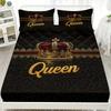 Mattress Three-Piece Crown 3D Printed Mattress Thickened Abraded Pillowcase Mattress Cover