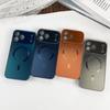 Роскосный Прозрачный Чехол с Текучей Жидкостью и Окном для iPhone 17 Air 16 15 14 13 12 11 Pro Max для Magsafe Кристально Прозрачная Магнитная Крышка