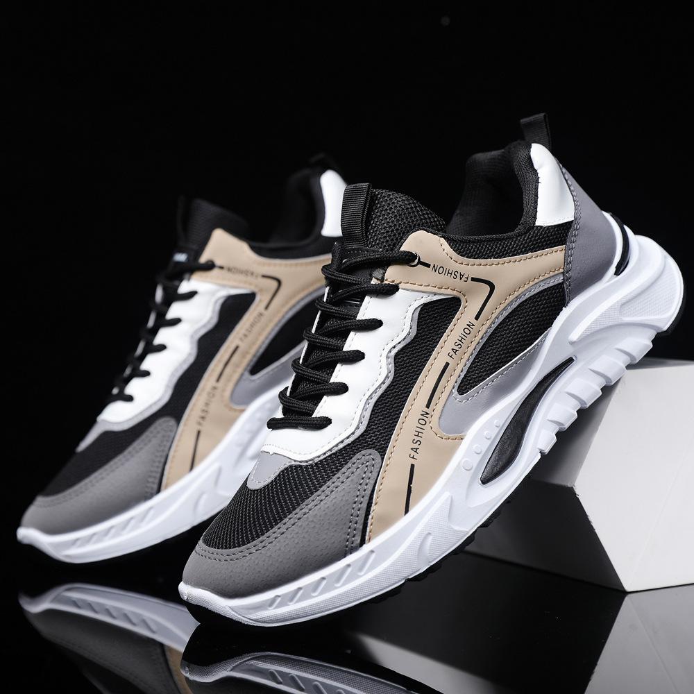 Men's Shoes 2025 Summer New Breathable Fly-woven Lace-up Running Shoes Fashion Trend Casual Sports Shoes