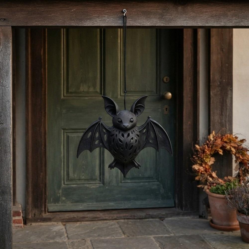 2PCS Openwork Bat Decorative Hanging Lamp Plastic Halloween Bat Lampshade Bat Chandelier Halloween