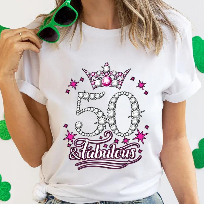 This Queen th Birthday Funny Women TShirt Fashion Casual Short Sleeve ONeck Streetwear Tees and Fabulous Summer Tops