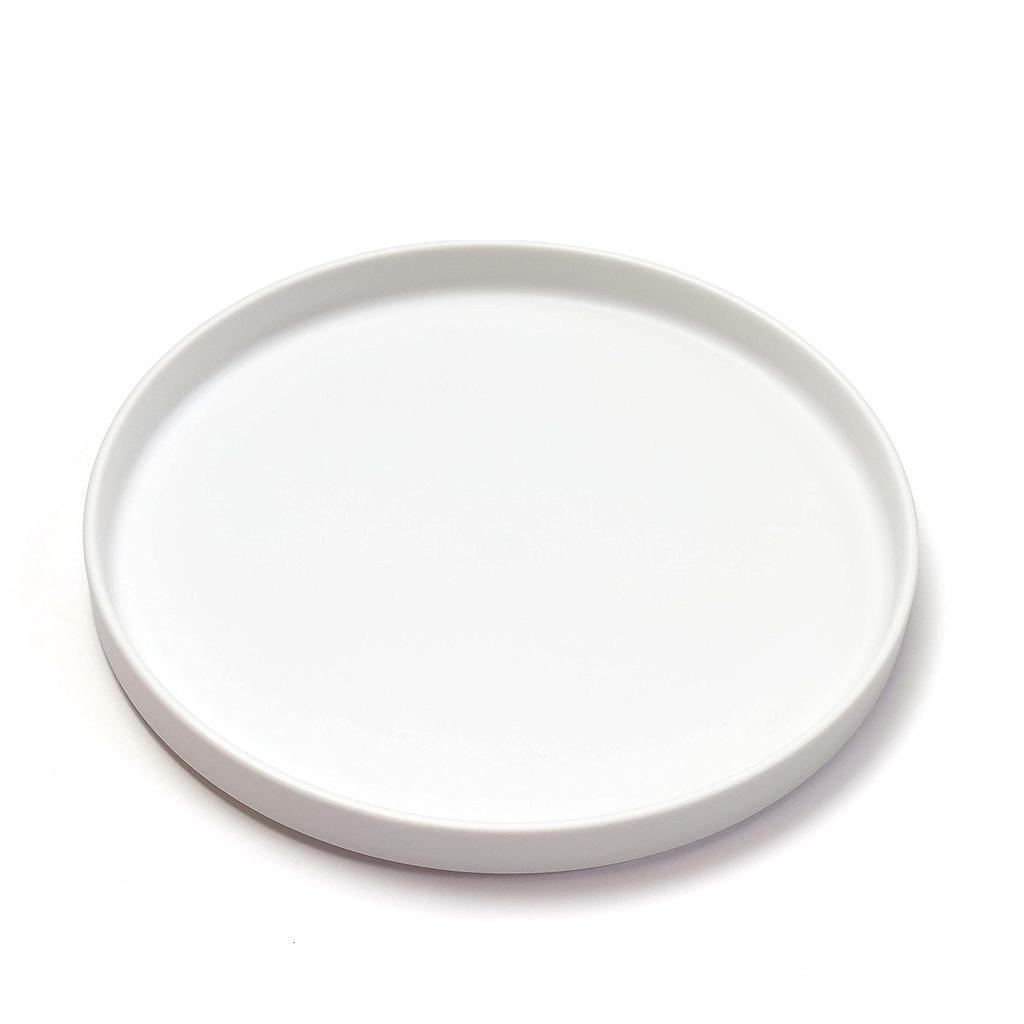 Tatara One Matte Microwave and Dishwasher Professional Perfect for Home Mino Made in Product 191057 Plate, Ceramic, Simple, Flat, White, Stone, Luca,